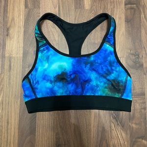 Champion Duodry blue tie-dye sports bra